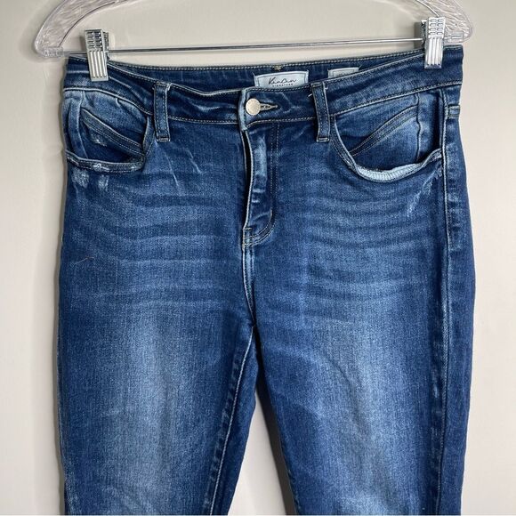 KanCan Signature Estilo Raw Hem Mid Rise Skinny Jean Size 27 - Picture 3 of 7